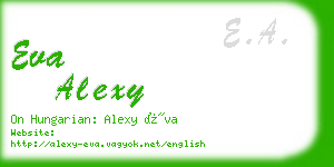 eva alexy business card